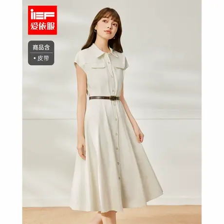 IEF/爱依服连衣裙2025夏季新款气质通勤淑女文艺风设计感长衬衫裙图片