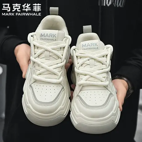 马克华菲官方旗舰店男鞋2025新款潮流原创厚底舒适不累脚增高板鞋图片