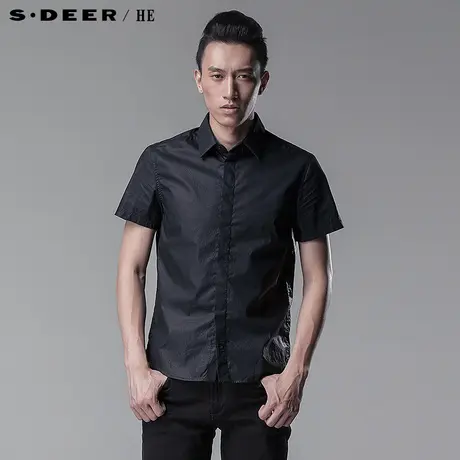 sdeerhe圣迪奥 专柜正品 男装舒适商务男士短袖衬衫3270410图片