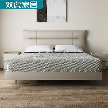 双虎意式轻奢皮艺床主卧大床简约现代软包床双人高箱储物床23211图片