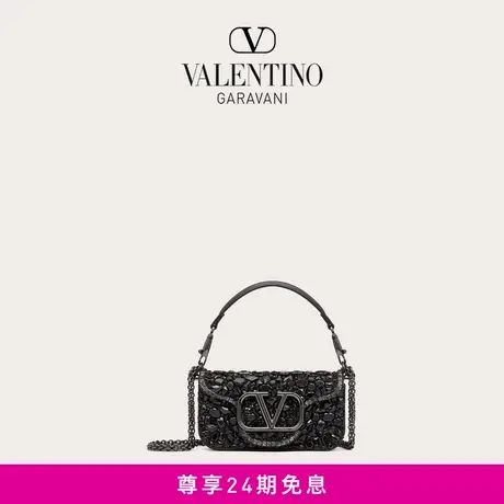 【24期免息】华伦天奴VALENTINO女士 LOCO 小号仿水晶手袋斜挎包图片