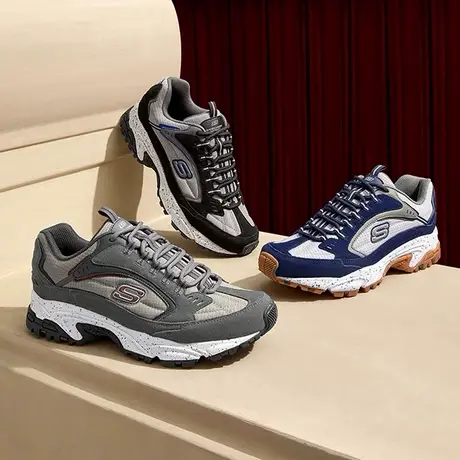 Skechers斯凯奇男鞋新款复古老爹鞋厚底原野鞋户外运动休闲鞋图片