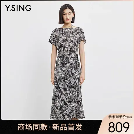 【商场同款】Y.SING衣香丽影2025年夏X截腰连衣裙150515105图片
