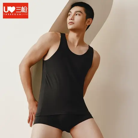 三枪背心男莫代尔夏季密棉抗菌透气运动男士打底上衣跨栏大码汗衫图片