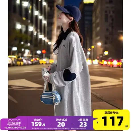 唐狮爱心Polo裙冬季连衣裙女秋冬新款裙子女装2023新款卫衣裙女e3图片