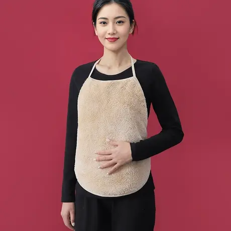 珊瑚绒护肚暖胃吊带肚兜女冬成人睡觉护胸口毛绒护肚围男图片