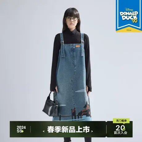 播迪士尼唐老鸭系列商场同款2024新款时髦吊带连衣裙BDR1LD0201图片