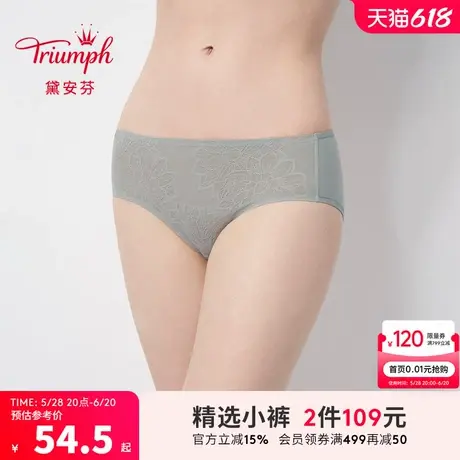 Triumph/黛安芬智能贴合内裤女柔软舒适蕾丝低腰平角裤87-2156图片