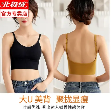 美背内衣女背心网红爆款小胸聚拢小吊带薄款抹胸一体式夏裹胸文胸图片