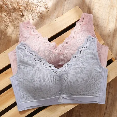 内衣女大胸显小超薄款透气聚拢收副乳大码无钢圈宽肩带防下垂文胸图片