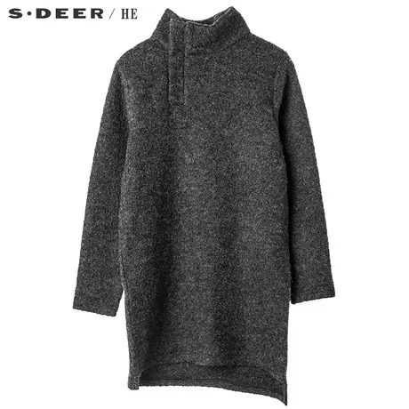 sdeerhe圣迪奥休闲简约半高领不规则摆男士外套H15472251图片