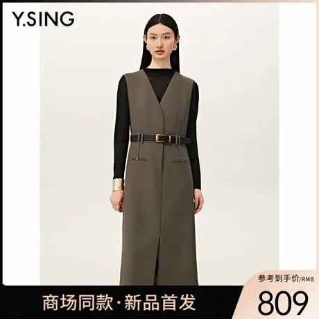 【商场同款】Y.SING衣香丽影2025秋冬无袖背带连衣裙女150823202图片