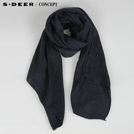 【新品】sdeer圣迪奥专柜正品女装冬装肌理感撞色围巾S14483786图片