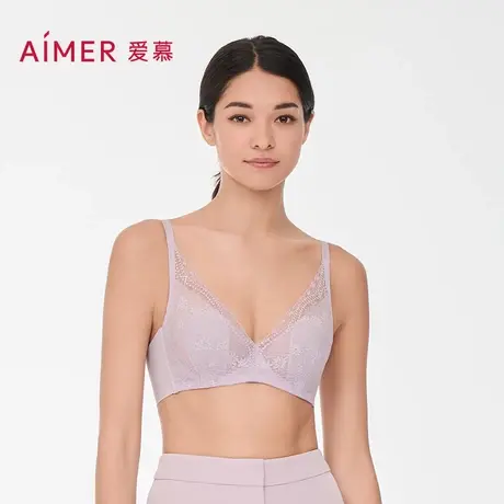 爱慕内衣女小胸聚拢透气花瓣大胸显小蕾丝文胸图片