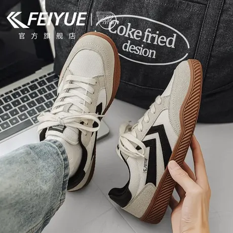 feiyue/飞跃男鞋板鞋男2025春季新款厚底透气网面德训鞋百搭潮鞋图片