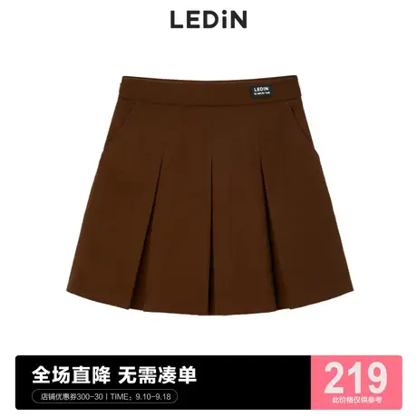 乐町A字百褶短裙秋季新款半裙针织半身裙C1GEC4301图片