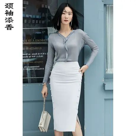 颈袖添香2023秋季新款职业女裙OL时尚修身女士半身裙包臀裙图片