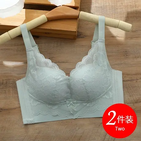 大胸文胸薄款女士内衣聚拢收副乳防下垂上托薄模杯胸罩无钢圈大杯图片