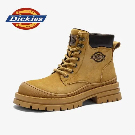 Dickies马丁靴男2024新款冬季户外防滑防踢登山鞋男士加绒大黄靴图片