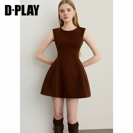 DPALY2025年秋季新款红色连衣裙女短款时尚洋气独特露背裙子短裙图片