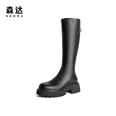 【新品试用】森达骑士靴女2023冬季新款商场同款美拉德显瘦长筒靴图片