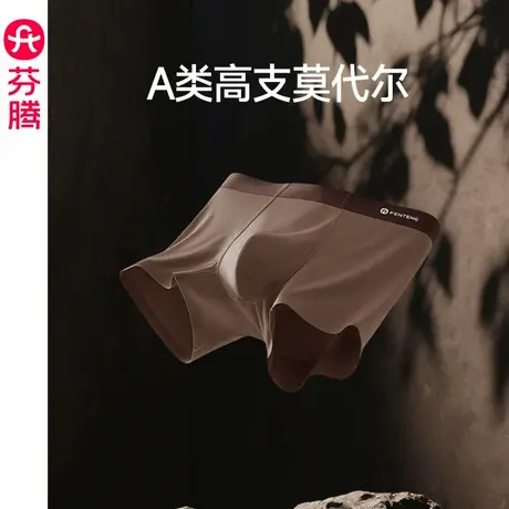 芬腾男士内裤夏季薄款莫代尔平角裤青年男款透气加大码四角短裤头图片