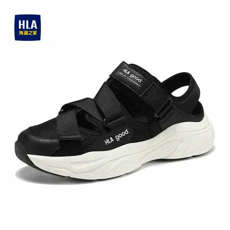 HLA/海澜之家魔术贴透气男鞋子夏季网面透气凉鞋超火户外休闲鞋图片