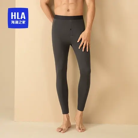 HLA/海澜之家冬季抗静电吸光发热科技保暖裤男士长裤内穿秋裤图片