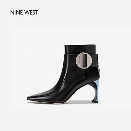米兰时装周同款Nine West/玖熙高跟短靴女2023秋冬新款尼尔跟靴子商品大图