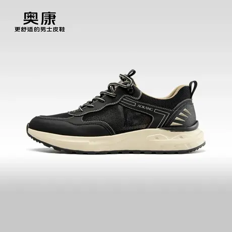 Aokang奥康春季新款时尚百搭舒适透气男款户外休闲运动鞋图片