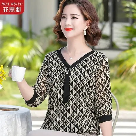 中年妈妈秋装高贵洋气打底衫40岁50中老年女春秋长袖打底上衣小衫图片