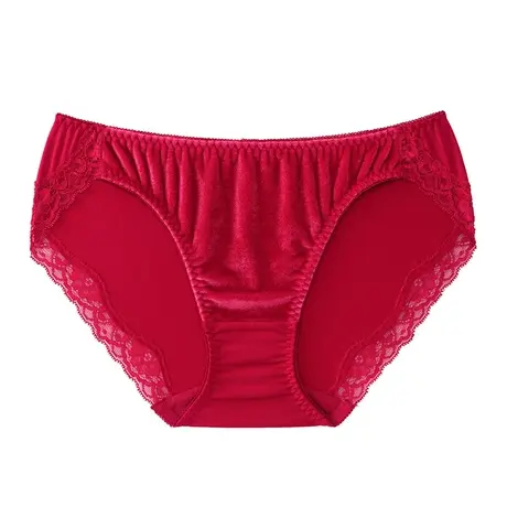 爱美菲露低腰舒适性感三角裤纯色简约红色本命年内裤棉裆女士日系图片