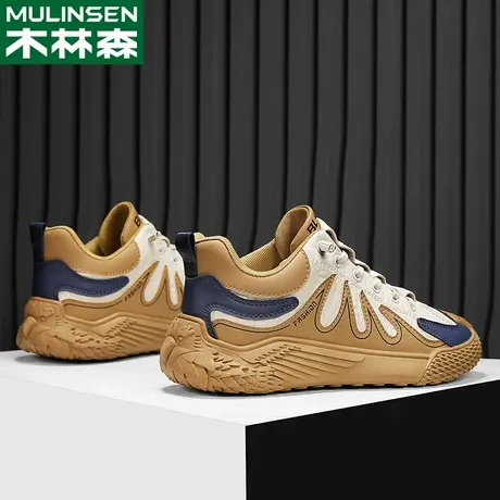 木林森男鞋2024新款春季休闲运动百搭一脚蹬跑步耐磨防滑登山潮鞋商品大图