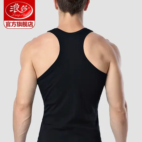 浪莎男士背心内穿跨栏工字健身运动夏季打底吊带弹力修身型紧身潮商品大图