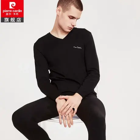 皮尔卡丹长绒棉保暖内衣 简约棉质秋衣秋裤秋冬男士内衣套装狼系图片