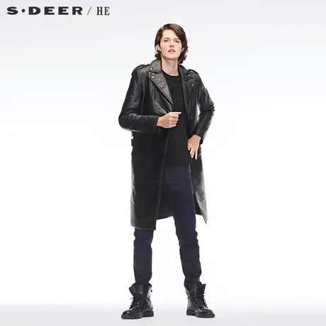 sdeerhe圣迪奥酷感前卫个性偏襟肩袢拉链装饰后衩棉衣H15471993图片