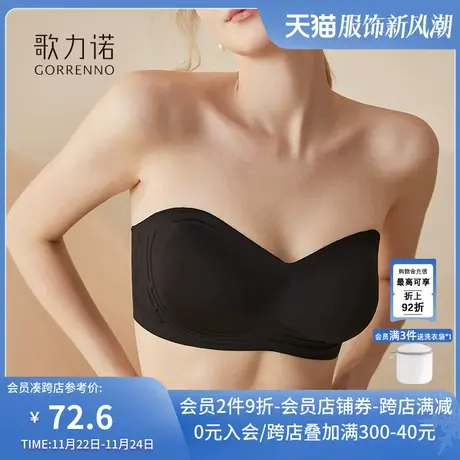 防走光小胸显大防滑外扩型抹胸内衣女漫画胸无肩带无痕聚拢文胸罩图片