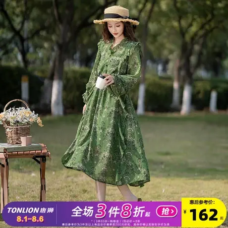 唐狮2025年春夏季新款碎花连衣裙女法式轻奢感度假风超好看长裙l5图片