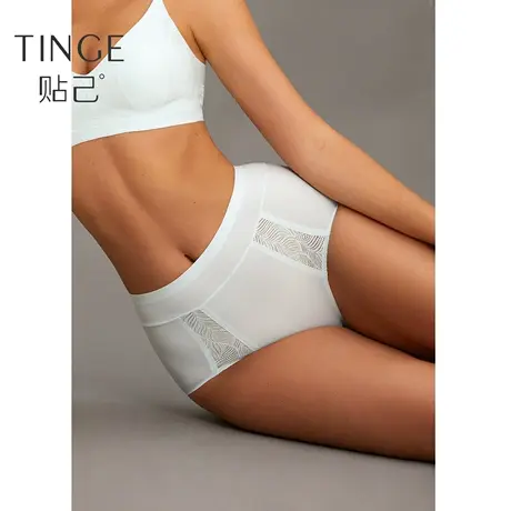 TINGE冰丝凉感桃心臀内裤女夏薄款草珊瑚抗菌裆高腰包臀女生短裤商品大图