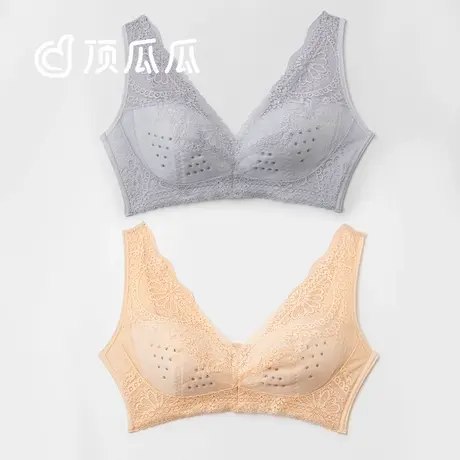 顶瓜瓜养护文胸女款顶呱呱简约纯色柔感透气女士无钢圈蕾丝文胸图片