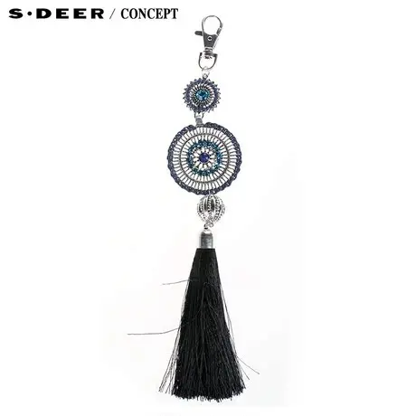 【新品】sdeer圣迪奥专柜正品女装冬装复古民族风包扣44843B6商品大图