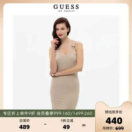 GUESS23女士修身性感无袖包臀裙U领中长款连衣裙-W3GK24KAQL2图片
