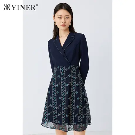 YINER音儿女装2021秋季新款连衣裙8C61305126图片
