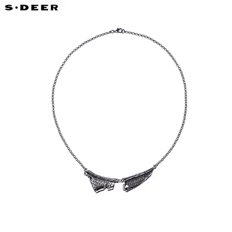sdeer圣迪奥女时尚休闲创意造型字母刻花吊坠项链S192843G1商品大图