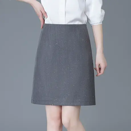 满天星西装裙半身裙女2025春秋季新款气质高腰显瘦包臀裙a字短裙图片