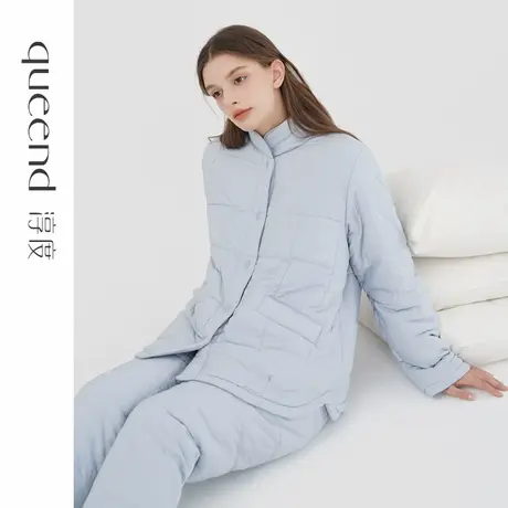 淳度【巨保暖】三层夹棉珊瑚绒睡衣女冬季加厚加绒开衫家居服套装图片