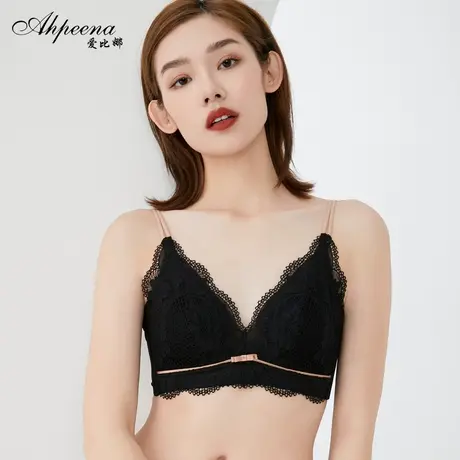 爱比娜夏季蕾丝薄款无钢圈大胸显瘦兔耳杯聚拢收副乳防下垂文胸女图片