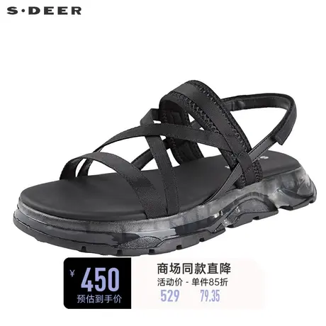 sdeer圣迪奥时尚厚底罗马沙滩鞋凉鞋S22283919图片