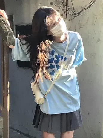 灰色百褶裙女2023夏季a字裙遮肚显瘦半身裙子纯色复古学院风短裙图片