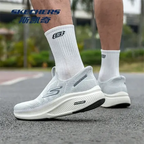 Skechers/斯凯奇男鞋2025年夏季舒适网面鞋懒人鞋防滑运动休闲鞋图片